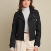 QUILTED LEATHER MOTO POPPY JUNO Jacket - Product View