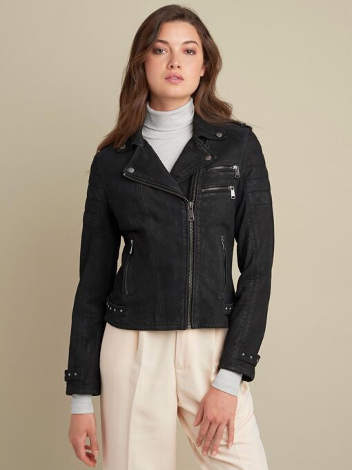 Quilted Leather Moto Poppy Juno Jacket