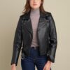 cleo asymmetrical rider jacket - Product View
