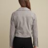 Sophie Belted Suede Asymmetrical Moto Jacket - Product View