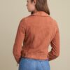 Sophie Belted Suede Asymmetrical Moto Jacket - Side View