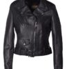 Women's Cropped Perfecto in Lambskin Leather Jacket - Product View