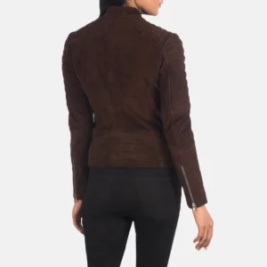 quilted leather biker jacket - Side View