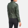 alison leather biker jacket - Back View