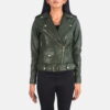 alison leather biker jacket - Back View