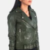 alison leather biker jacket - Back View