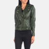alison leather biker jacket - Back View