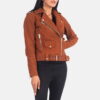 alison leather biker jacket - Back View
