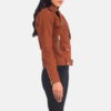 alison leather biker jacket - Back View
