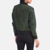 leather jackets women bomber - Back View