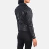 Black Carolyn Quilted (Color) Biker Jacket - Back View