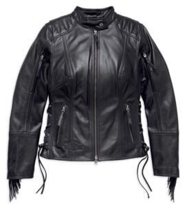 Harley Davidson Women's Boone Fringed Leather Jacket