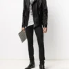 Casual Men's Stud Leather Jacket - Product View