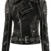 Biker style studded jacket - Product View