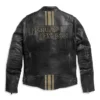 Harley Davidson Men's Triple Vent Passing Link II Leather Jacket - Side View