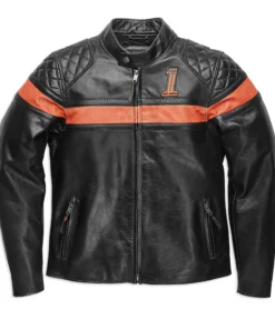 Harley Davidson Men's Victory Sweep Leather Jacket