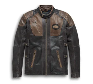 Harley Davidson Men's Triple Vent System Trostel Leather Jacket