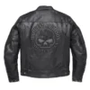Harley Davidson Skull Leather Jacket - Side View
