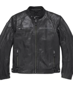 Harley Davidson Men's Reflective Skull Leather Jacket