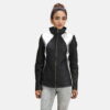 Black silver leather jacket women - Product View