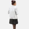 Silver Silver Leather Jacket Women - Product View
