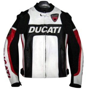 DUCATI MOTORBIKE LEATHER JACKET BLACK