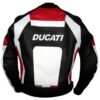 DUCATI MOTORBIKE LEATHER JACKET BLACK - Side View