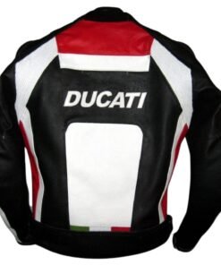 DUCATI MOTORBIKE LEATHER JACKET BLACK