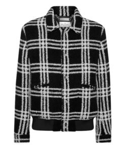 PHILIPP PLEIN ALPACA WOOL BOMBER GOTHIC PLEIN JACKET