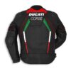 DUCATI CORSE C3 MOTORCYCLE LEATHER JACKET BLACK - Side View