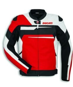 DUCATI MOTORBIKE LEATHER JACKET RED