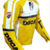 DUCATI MOTORBIKE LEATHER JACKET YELLOW - Product View