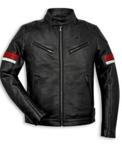 Ducati Motorcycle Leather Jacket Black