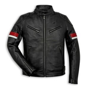 Ducati Motorcycle Leather Jacket Black