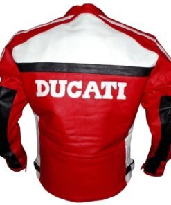 DUCATI MOTORCYCLE LEATHER JACKET RED