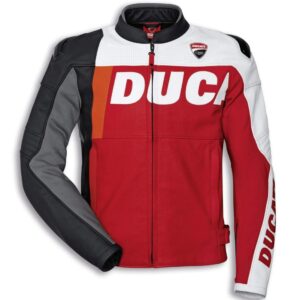 Ducati C2 Motorcycle Racing Leather Jacket Red