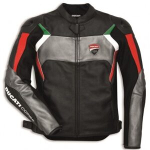 Ducati Men's Leather Motorcycle Jacket Corse C3