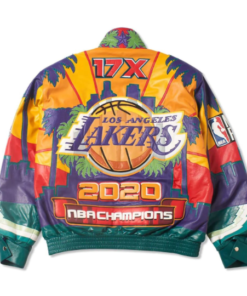 X Lakers 2020 Bomber Jacket Purple Los Angeles Lakers NBA Champions 2020 City Of Angeles Basket Ball Leather Jacket