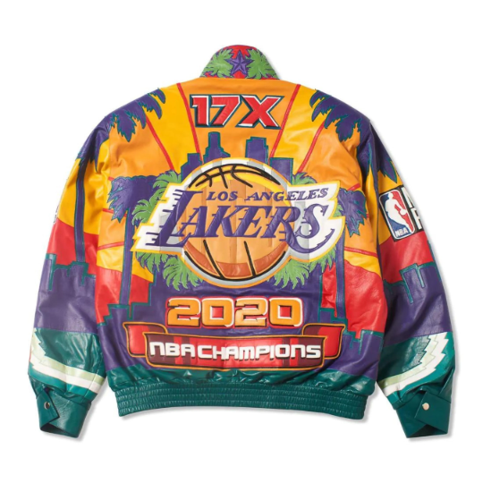 X Lakers 2020 Bomber Jacket Purple Los Angeles Lakers NBA Champions 2020 City Of Angeles Basket Ball Leather Jacket