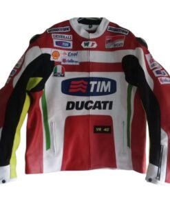 DUCATI MOTORBIKE RACING LEATHER JACKET RED