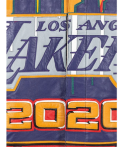X Lakers 2020 Bomber Jacket Purple Los Angeles Lakers NBA Champions 2020 City Of Angeles Basket Ball Leather Jacket