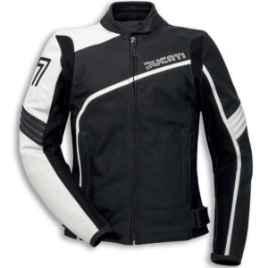 Historical Ducati 77 Leather Jacket Black & White