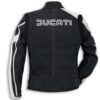 HISTORICAL DUCATI 77 LEATHER JACKET BLACK & WHITE - Side View