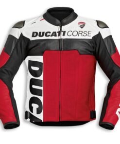 Ducati Corse C5 Motorbike Racing Leather Jacket