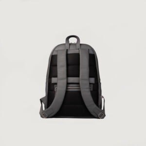 The Philos Midnight Blue Leather Backpack Grey