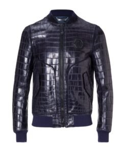 PHILIPP PLEIN LEATHER BOMBER TIGER FACE