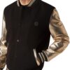 PHILIPP PLEIN WOOL COLLEGE BOMBER JACKET WITH LEATHER ARMS - Product View