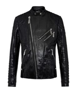 PHILIPP PLEIN LEATHER BIKER SLIM FIT LUXURY