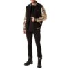 PHILIPP PLEIN WOOL COLLEGE BOMBER JACKET WITH LEATHER ARMS - Product View