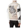 PHILIPP PLEIN WOOLEN CLOTH COLLEGE BOMBER WITH LEATHER ARMS BULLDOGS - Product View